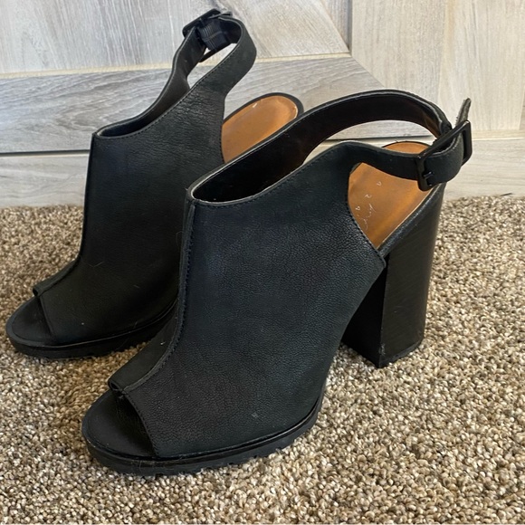 Lord & Taylor Nubuck Leather Heeled Sandal Bootie Shootie 6 - Picture 5 of 14